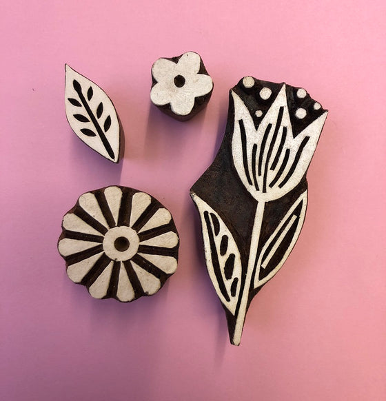Indian Wooden Block Set - Tulip