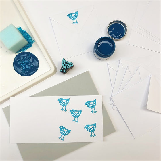 Indian Block Printing Kit - Little Bird Notecards